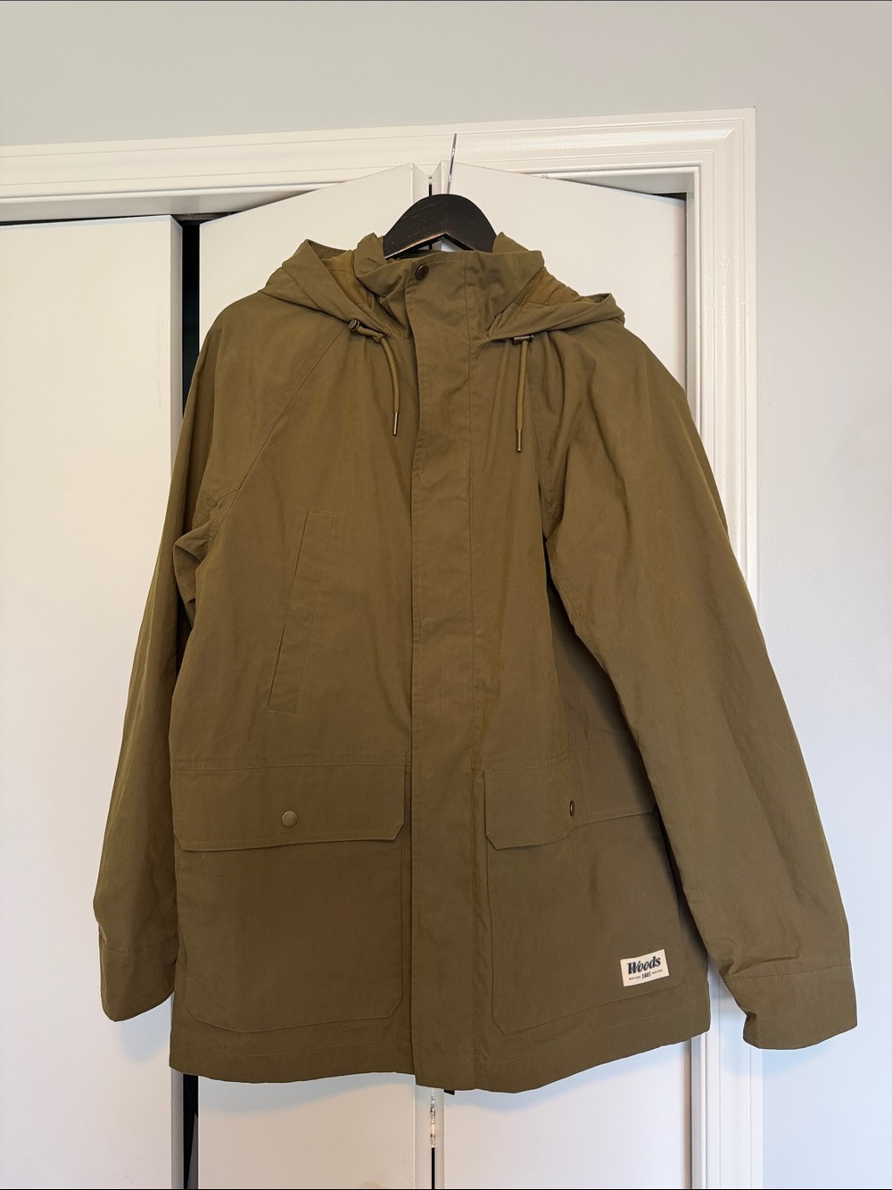 Men's Olive Military Field Jacket with Hood